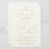 Ivoor Goud Chique Belly Band Uitnodigingen Wikkel