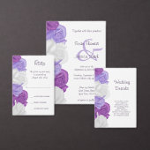 Chique Heirloom Rozen Bruiloft Kaart (Personaliseer de collectie van deze zelfstandige maker.)