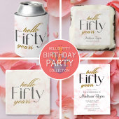 Hallo Vijftig chique marmer 50ste verjaardagsfeest Kaart