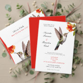 Chic Hummingbird en Oranje Flower Wedding Plaatskaartje (Personaliseer deze collectie van deze onafhankelijke maker. Test)