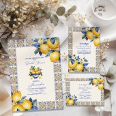 Chic Lemon Mediterranean Summer Vrijgezellenfeest Papieren Bordje
