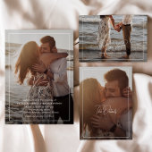 Valentina zwart-wit moderne bruiloft programmakaart