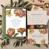 Eenvoudige natuurlijke bruine bruiloft uitnodigingen wikkel