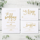 Chique Hand Lettered Table Number Gold | Tabel 3 Kaart (Personaliseer de collectie van deze zelfstandige maker.)