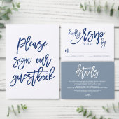 Chique Hand Lettered Bruiloft repetitie Diner Mari Kaart (Personaliseer de collectie van deze zelfstandige maker.)