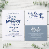 Chique Hand Lettered Wedding Dank u Flat Kaart (Personaliseer de collectie van deze zelfstandige maker.)