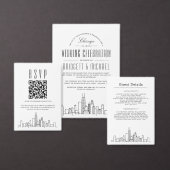 Chicago, Illinois Deco Skyline Large Etiket (Personaliseer de collectie van deze zelfstandige maker.)