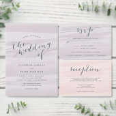 State Blue Grey Wedding Return-adres (Personaliseer de collectie van deze zelfstandige maker.)