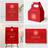 Tafelnummer met tweetalig Chinees langlevenmenu