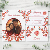 Cherry Blossom RSVP Online | QR-code Informatiekaartje (Personaliseer de collectie van deze zelfstandige maker.)