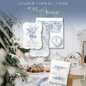Chinoiserie Bloemen Wit Blauw In Sage Vogels Bruil Kaart