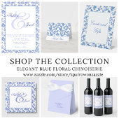 Blauw-wit Chinoiserie Bruidsmeisje Cadeau Satijnen Lint