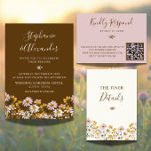 Roze Roos Wilde Bloem QR Code Trouw RSVP Reactie Kaartje
