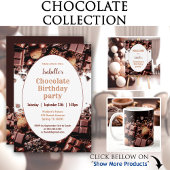 Chocolade verjaardagsfeestje papieren bordje