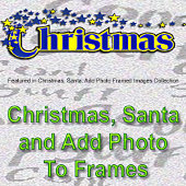 Fancy kersttekst en Santa Lt Omwikkelbaar Adreslabel