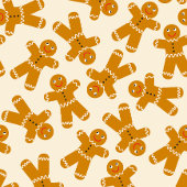 Gingerbread Cookies op zwart Cadeaulabel