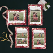 Gouden takken Vrolijk Kerstfeest 5 Foto Drieluik Wenskaart