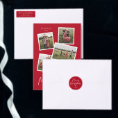 Het moderne Manuscript Rood Kerstkaart Adres van d (Personaliseer de collectie van deze zelfstandige maker.)