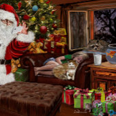 Sinterklaas met elektrische gitaar stropdas