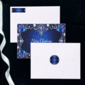 Blue Decorative Holiday Stropdas