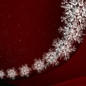 Kerstfeest Crystal Snowflakes Red Rustic RSVP Kaartje