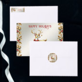 Goud rendier vakantie inpakpapier