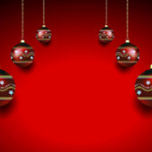 Kerst Golden Red Winter Feestdagen Elegant Muismat