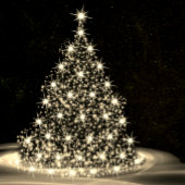 Kerst Golden Shiny Winter Black Ronde Sticker