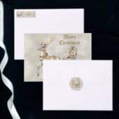 Rendier Sleigh kerstfeest uitnodiging