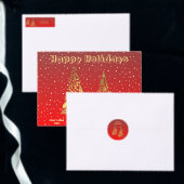 Gouden Kerstbomen Vakantie Weefsel Papier