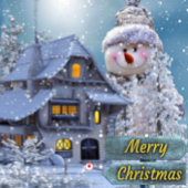 Kerstfeest Winter White Snowman Blue Rustic Bad Handdoek