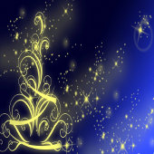 Kerstbomen, gouden sterren, marineblauw Vakantie Fleece Deken