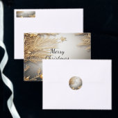 Unieke gouden decoratieve kerstfeest uitnodiging