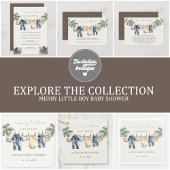 Kerst Vrolijk Klein Baby shower Luier Raffle Informatiekaartje