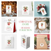 Kerst engel typografie kerstfeest in kaart