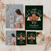 Foto aangepaste kerst zwangerschap aankondiging