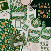 Vrolijk Kerstmis Groen Vakantie Thema Ontwerp Bedankjes Labels