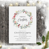 Kerstkrans van rode bessen Jaarverslag Briefkaart