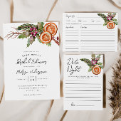 Bruiloftsfeestje Favoriet met Rustieke Kerstsfeer Ronde Sticker