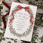 Kerst Bruilofts Bruiloftkaarten & Cadeaus Poster