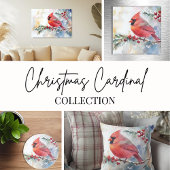 Waterverf Kerst Kardinaal Etiket