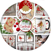 Gepersonaliseerde Snowy Kardinalen Kerst Kaart