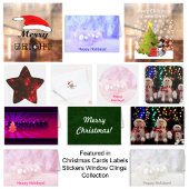 Deep Blue en Bright Snowflakes Round Sticker
