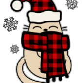 Kat-kerstboomklooster Briefkaart