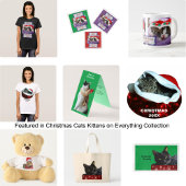 Witte en zwarte kat en rendierkerst Speelgoed Verzilverd Banner Ornament