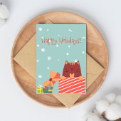 Onze Eerste Kerst Mis -  Twee Schattige Katten Feestdagenkaart