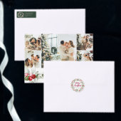 Merry KerstBerry Leaves Foto Drieluik Wenskaart