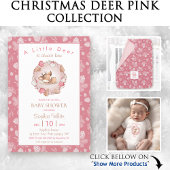 Mijn Eerste Kerstmis Herten Custom Naam Roze Meisj Romper