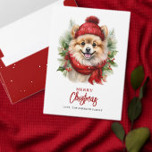 Waterverf Kerst Gele Labrador Hond Etiket (Personaliseer de collectie van deze zelfstandige maker.)