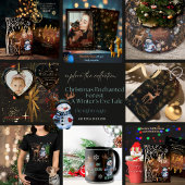 Snowman & Deer Friends Night Tale Custom Christmas Mok